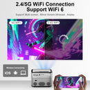 Projetor 4K PG550W 1080P WiFi Auto Foco 10000 Lumens