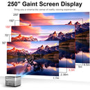 Projetor 4K PG550W 1080P WiFi Auto Foco 10000 Lumens